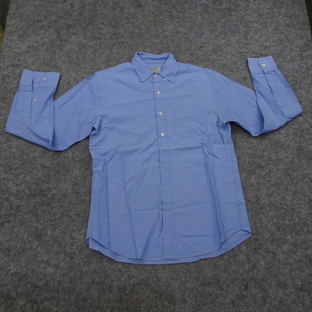 J Crew Button Up Shirt Mens Small Blue Woven Long Sleeve